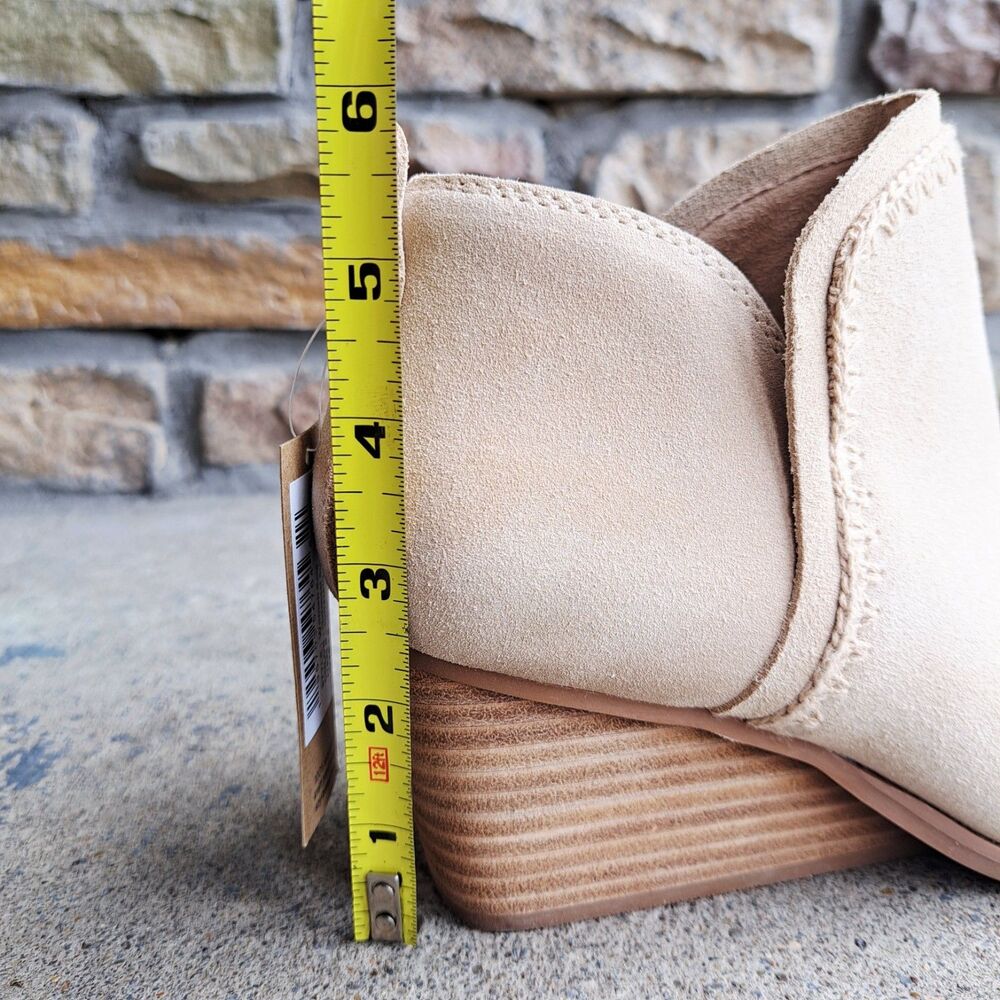 Toms Kaia Oatmeal Suede Wedge Ankle Boots Womens Size 8 Comfort Boho Festival - Picture 11 of 11
